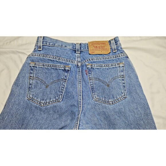 VTG 2002 Levi's 550 relaxed fit Jeans 6 Miss Long 25x32 tapered leg denim levis - Picture 9 of 11